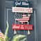 Glitzhome&#xAE; 21&#x22; Patriotic American Sign Door Hanger